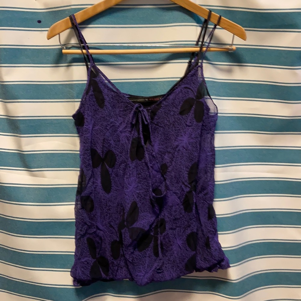 Erica Davies- 100% silk spaghetti blouse